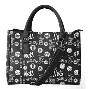 FOCO Brooklyn Nets Women's Repeat Brooklyn Tote Black/White NWT